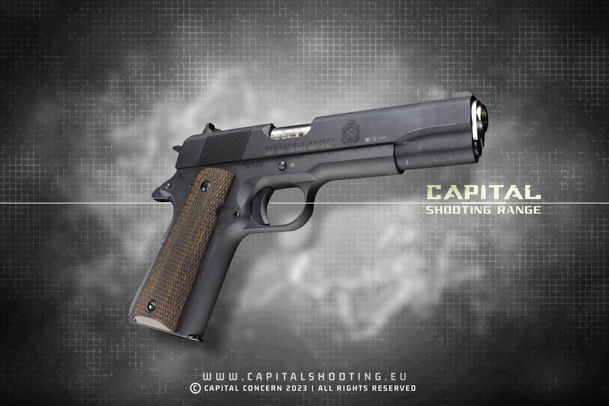 Springfield 1911 45ACP pistol - Capital Shooting Range Budapest - Where your shooting adventure awaits!